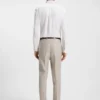 Slim-fit shirt in melange stretch cotton