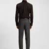 Slim-fit shirt in mercerised cotton