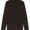 Slim-fit shirt in mercerised cotton
