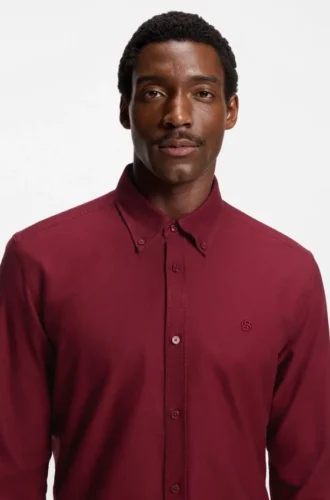 Slim-fit shirt in Oxford cotton