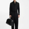 Slim-fit shirt in performance-stretch jacquard