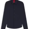 Slim-fit shirt in performance-stretch jacquard