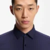 Slim-fit shirt in performance-stretch jersey