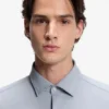 Slim-fit shirt in performance-stretch jersey