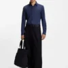 Slim-fit shirt in performance-stretch jersey