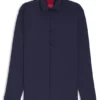 Slim-fit shirt in performance-stretch jersey