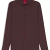 Slim-fit shirt in performance-stretch jersey