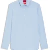 Slim-fit shirt in performance-stretch jersey