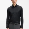 Slim-fit shirt in performance-stretch twill