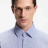 Slim-fit shirt in printed performance stretch fabric