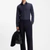 Slim-fit shirt in printed performance stretch fabric