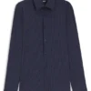 Slim-fit shirt in printed performance stretch fabric