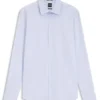 Slim-fit shirt in printed performance stretch fabric