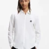 Slim-fit shirt in stretch-cotton canvas
