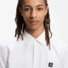 Slim-fit shirt in stretch-cotton canvas