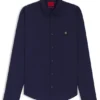 Slim-fit shirt in stretch-cotton canvas