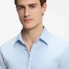 Slim-fit shirt in stretch linen