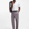 Slim-fit shirt in stretch linen