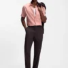 Slim-fit shirt in stretch linen