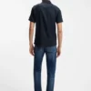 Slim-fit shirt in stretch linen
