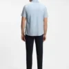 Slim-fit shirt in stretch linen