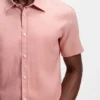 Slim-fit shirt in stretch linen