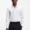 Slim-fit shirt in stretch twill