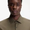 Slim-fit shirt in stretch twill
