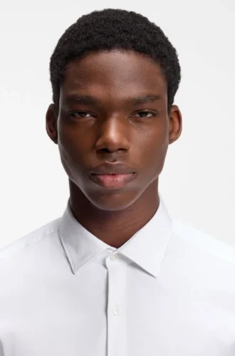 Slim-fit shirt in stretch twill