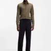 Slim-fit shirt in stretch twill