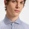 Slim-fit shirt in structured cotton