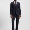 Slim-fit shirt in structured cotton