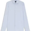 Slim-fit shirt in structured cotton