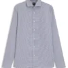 Slim-fit shirt in structured cotton