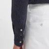 Slim-fit shirt in structured cotton jersey