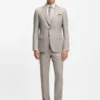 Slim-fit shirt in structured Italian-made cotton