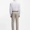 Slim-fit shirt in structured Italian-made cotton