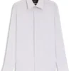 Slim-fit shirt in structured Italian-made cotton