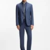 Slim-fit shirt in structured performance-stretch fabric