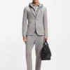 Slim-fit shirt in structured performance-stretch fabric