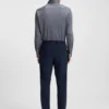 Slim-fit shirt in structured performance-stretch fabric