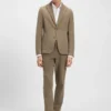 Slim-fit shirt in structured performance-stretch jersey