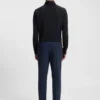 Slim-fit shirt in structured performance-stretch jersey