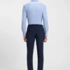 Slim-fit shirt in structured performance-stretch jersey