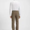 Slim-fit shirt in structured performance-stretch jersey