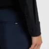 Slim-fit shirt in structured performance-stretch jersey