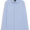 Slim-fit shirt in structured performance-stretch jersey