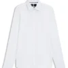 Slim-fit shirt in structured performance-stretch jersey