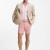 Slim-fit shirt in structured wrinkle-free cotton