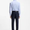 Slim-fit shirt in structured wrinkle-free cotton